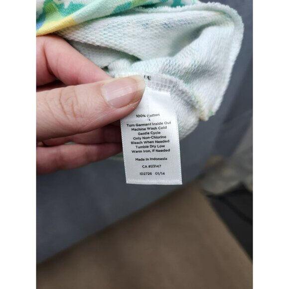 Talbots Petites MD Floral Long Sleeve Pull over Top 100% Cotton - Picture 3 of 4